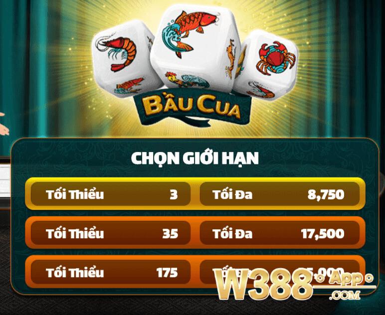 Bầu Cua W388 là một tựa game không có giới hạn ở mỗi ván về số lượng người chơi